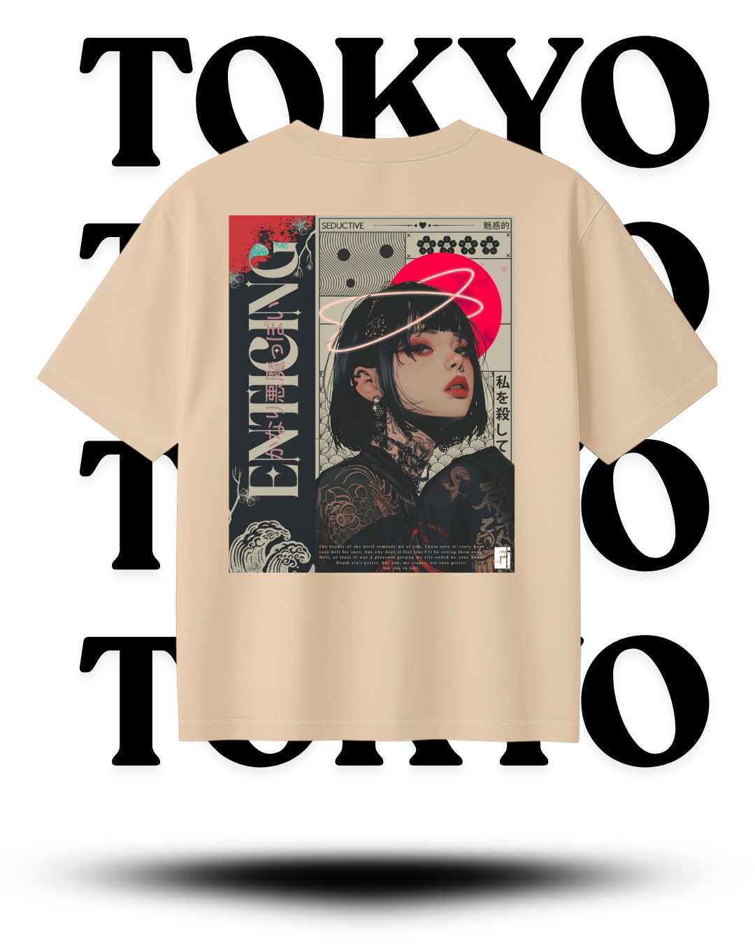 Tokyo Mirage – Oversized Beige Tee