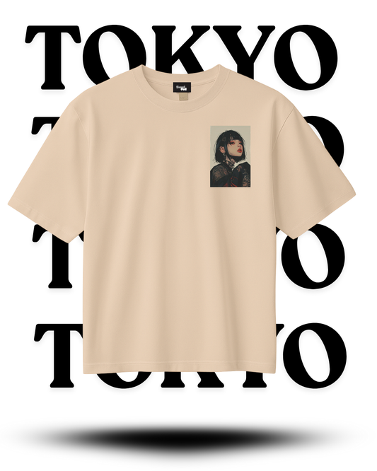 Tokyo Mirage – Oversized Beige Tee