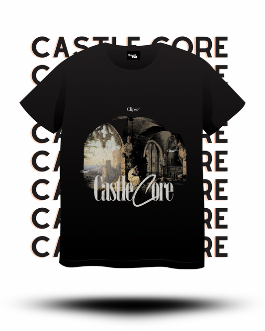Castle Core – Black Down Shoulder Oversized Tee